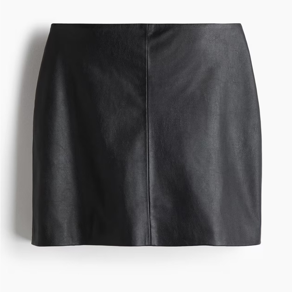 NWT Black PU Leather Mini Skirt (Bought in Europe)